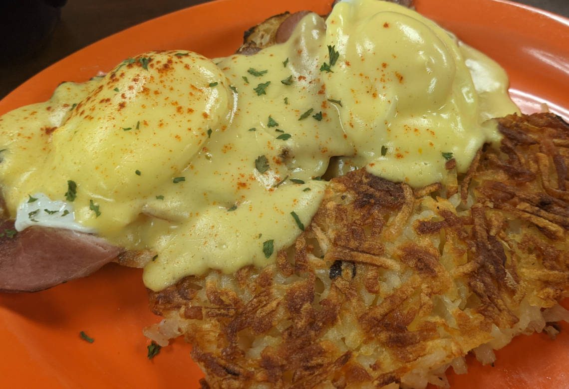 Sykes Diner & Market Eggs Benedict With Hash browns