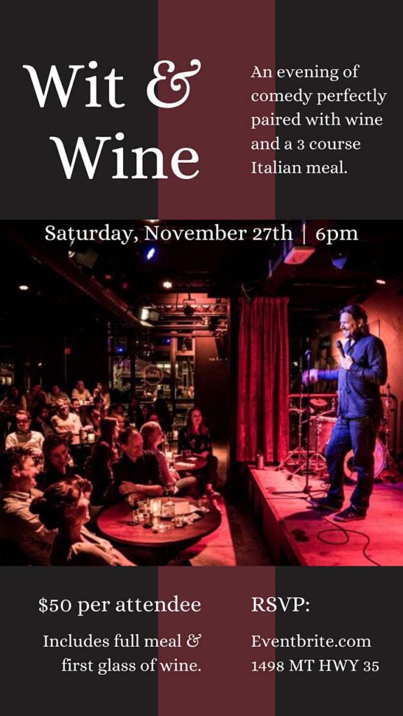 Wit & Wine: Comedy Dinner