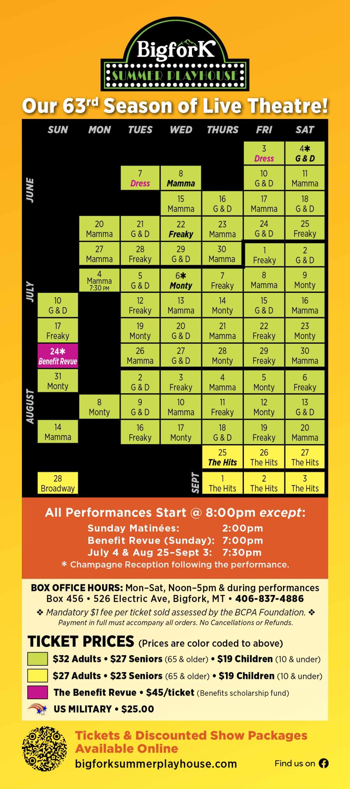 Bigfork Summer Playhouse schedule