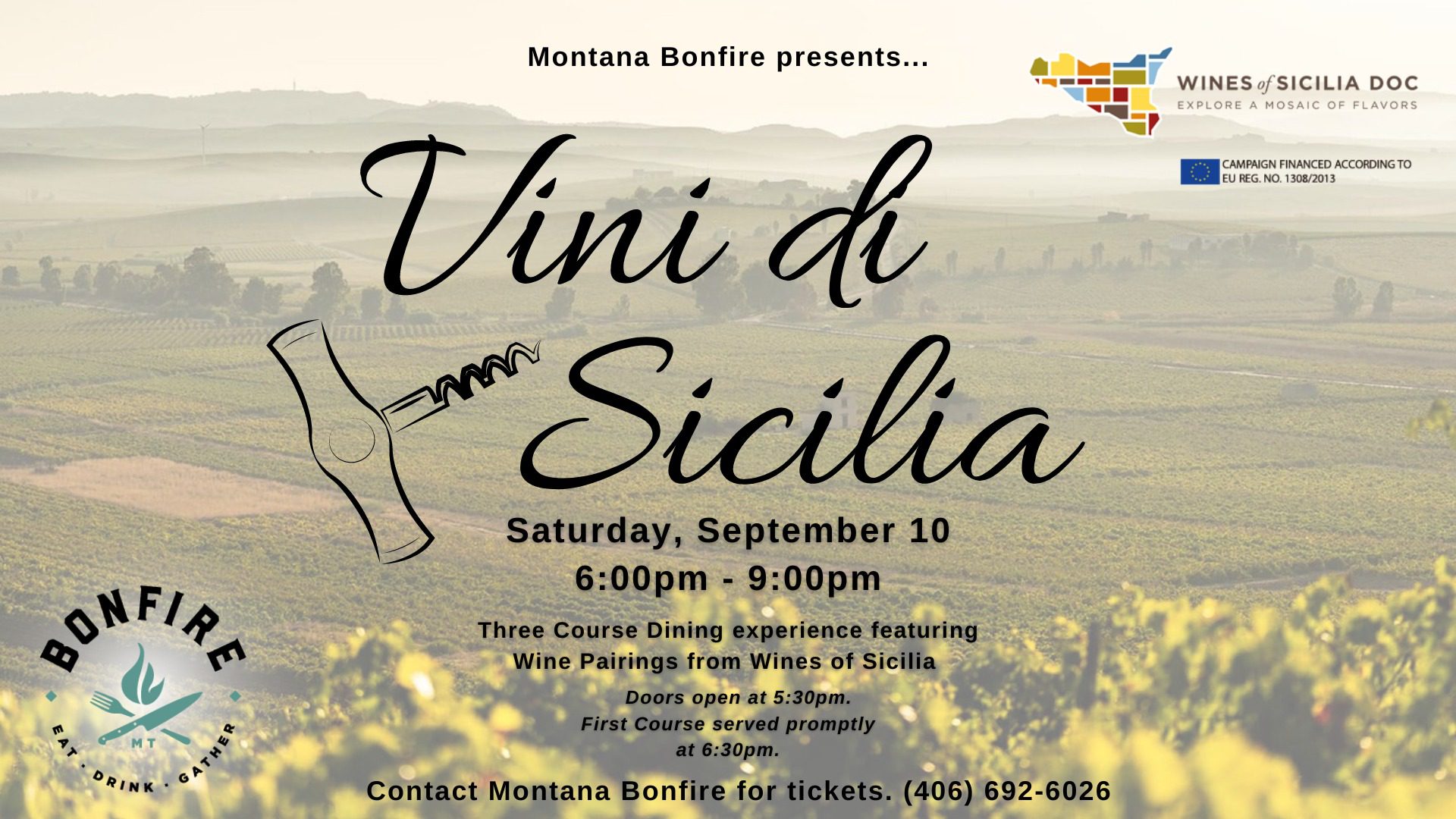 "Vini de Sicilia" at Montana Bonfire Details