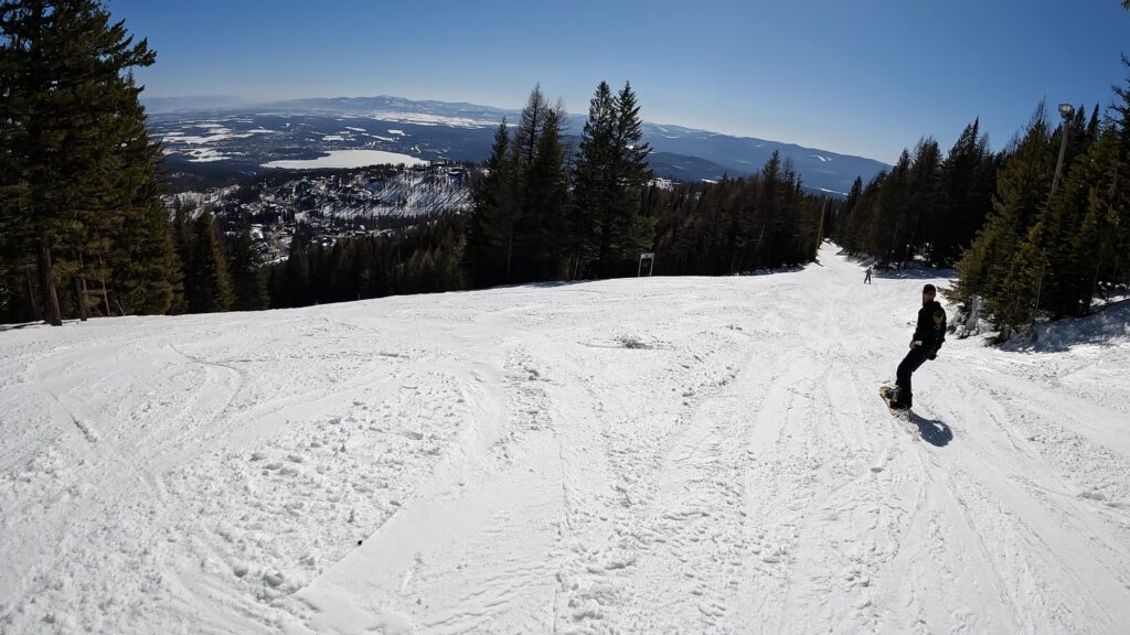Spring skiing and snowboarding at Whitefish Mountain Resort