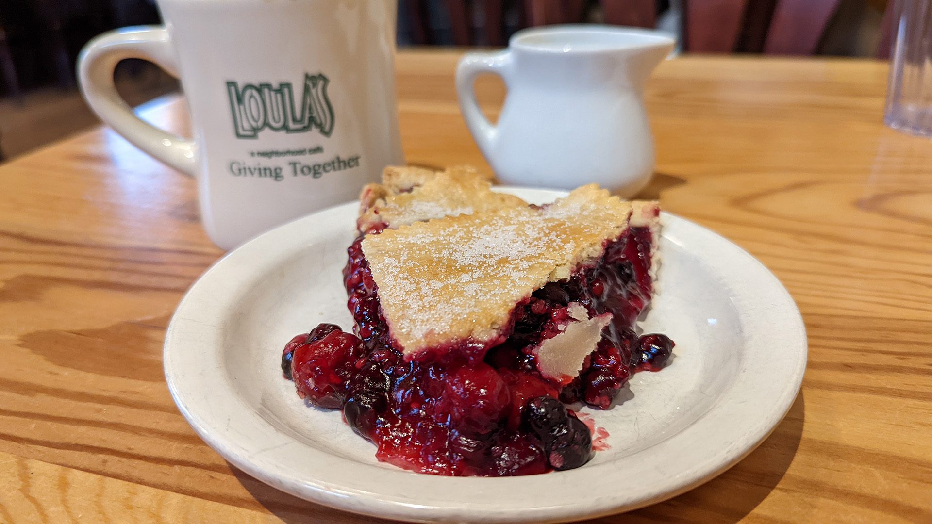 Lula's Cafe Huckleberry Cherry Pie