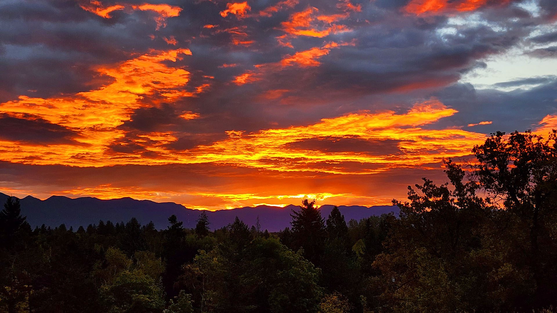 Sunrise over Kalispell Montana